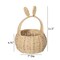 Wickerwise Hand-Woven Easter Bunny Ear Basket with Handle – Multi-Purpose Paper Rope Wicker Basket for Easter Egg Hunts, Picnics, Flower Arrangements, Food Storage, Party, and Home Decor